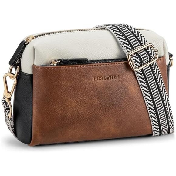 Small Crossbody Purse for Women Leather Handbag Triple Zip Cell Phone Shoulder B - Picture 7 of 7